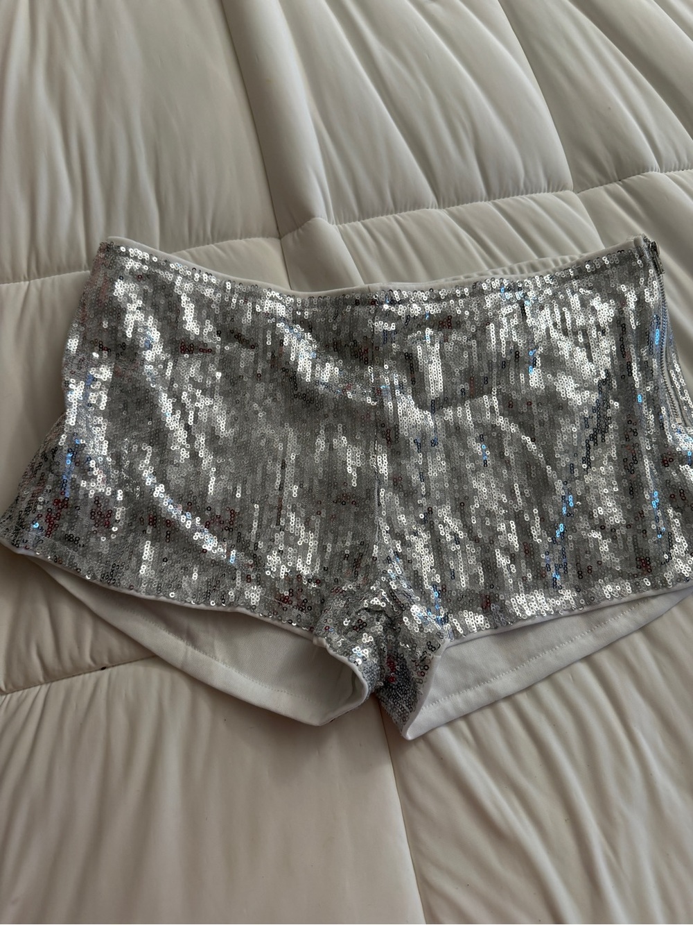 SHEIN Silver Sequin Boyshorts